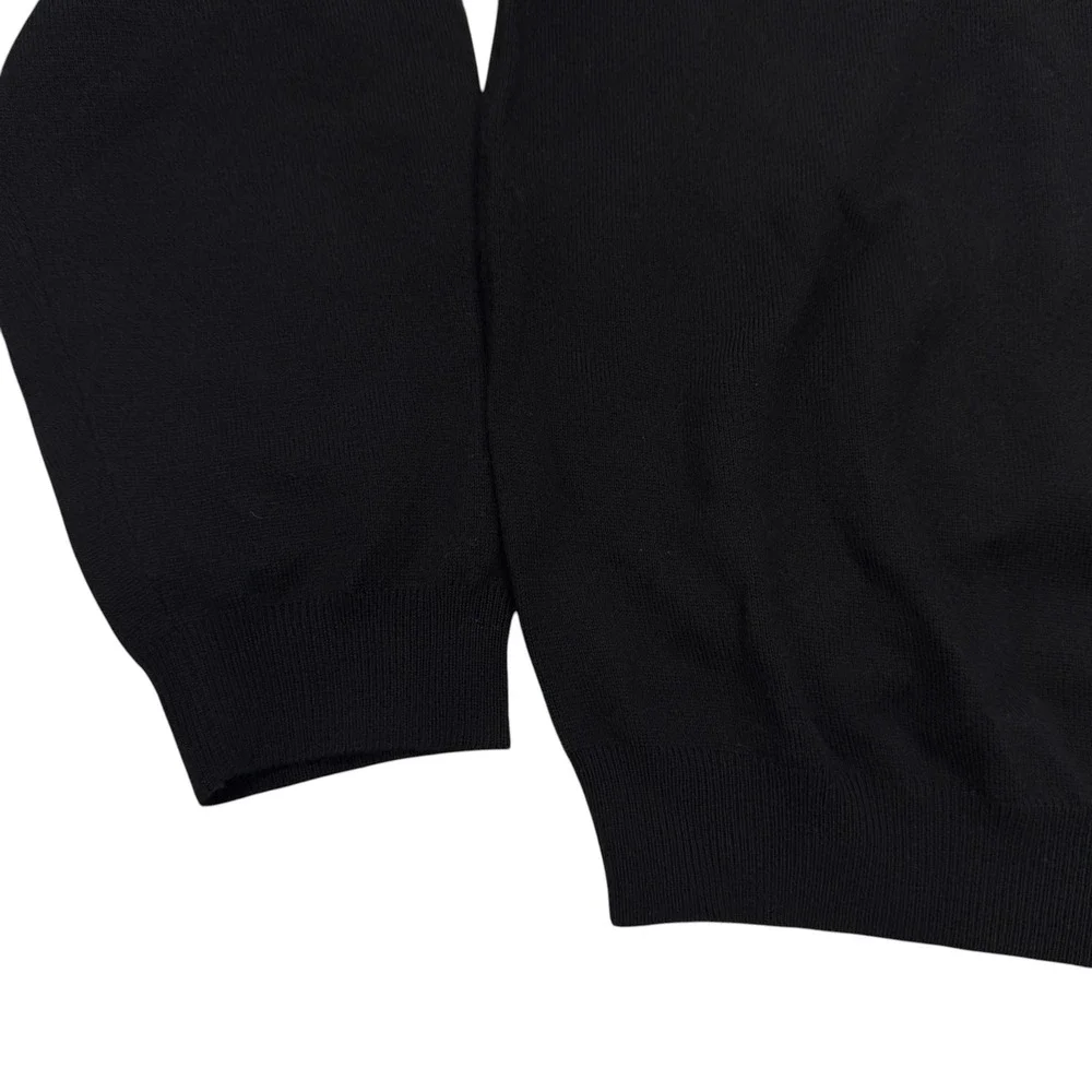 Brooks Brothers Mens XL Black Merino Wool Blend Crewneck Sweater NWT Pullover